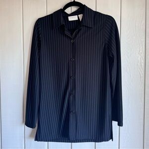 Liz Claiborne Pin Striped Long Sleeveve Button Down Blouse